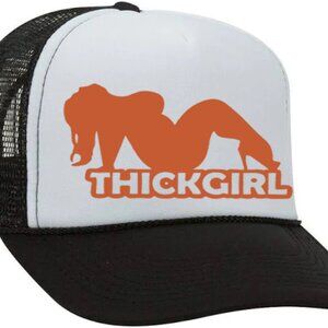 ThickGirl Mesh Trucker Hat - Adjustable Snap Closure, Breathable Mesh Back,
